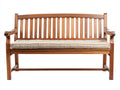 Banc de jardin - Bois-Tissu - 160 x 65 x 92 cm - Brun-Beige - Style classique avec coussin