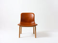 Chaise de salle à manger - Similicuir - Bois - 55 x 56 x 80 cm - Cognac - Style scandinave moderne