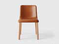 Chaise de salle à manger - Similicuir - Bois - 52 x 55 x 84 cm - Cognac - Style scandinave contemporain