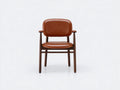 Chaise de salle à manger - Similicuir - Bois - 60 x 58 x 82 cm - Cognac - Style rétro naturel